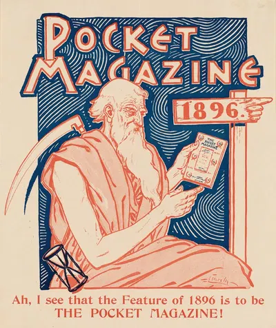 Pocket magazine by A.W.B. Lincoln, 1896 — digital art print download