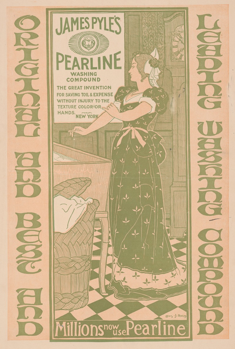 James Pyle's pearline washing compund by Луи Рид, 1896 — digital art print download