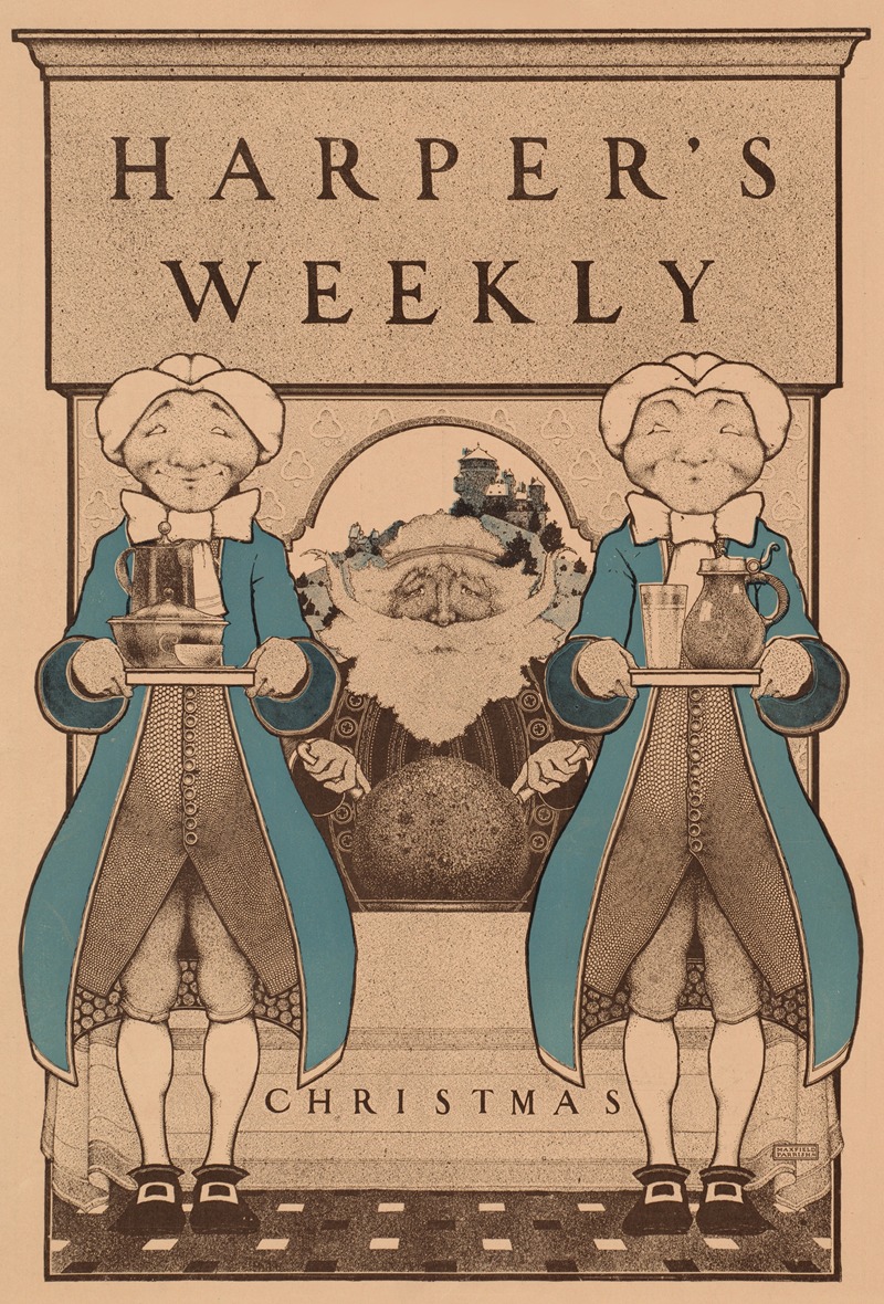 Harper's weekly, Christmas by Максфилд Парриш, 1896 — digital art print download