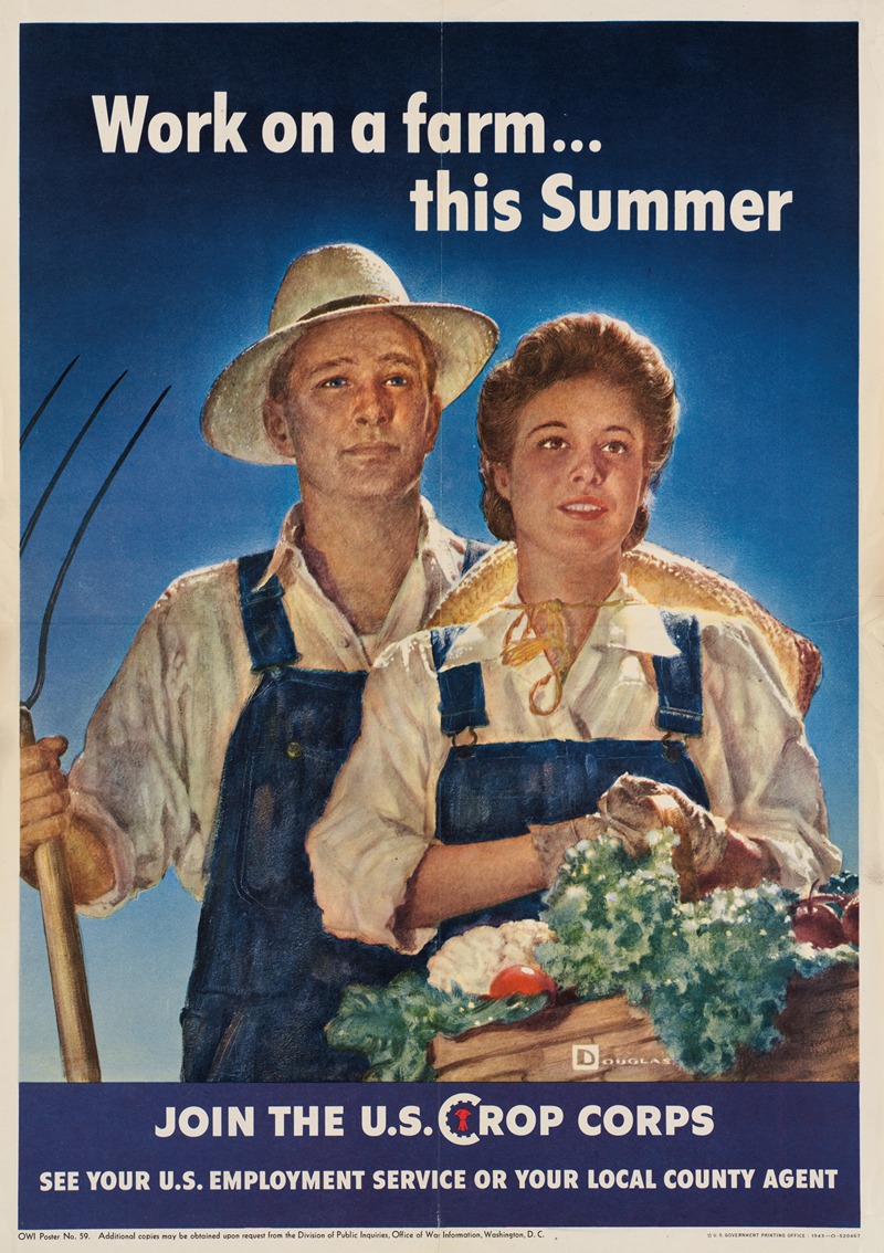Work on a farm… this summer by Douglass Crockwell, 1943 — digital art print download