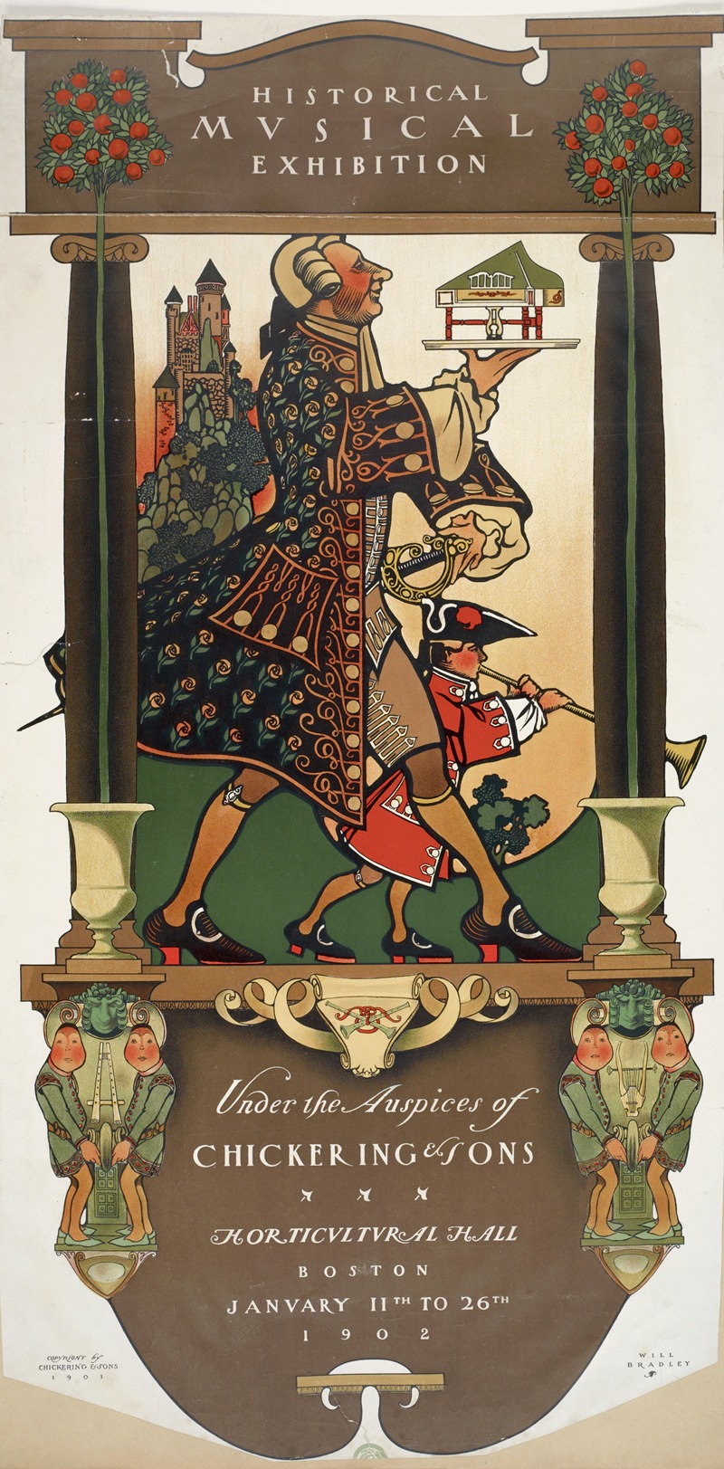 Historical musical exhibition by Уилл Брэдли, 1901 — digital art print download