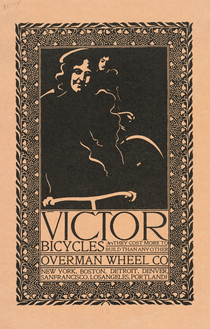 Victor bicycles, Overman Wheel Co. by Уилл Брэдли, 1890-1920 — digital art print download