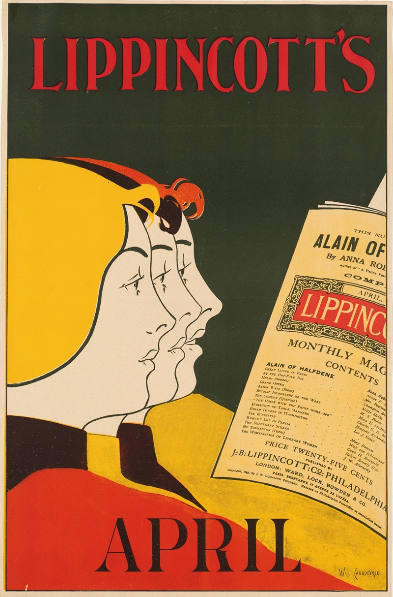 Lippincott's April by William Carqueville, 1895 — digital art print download