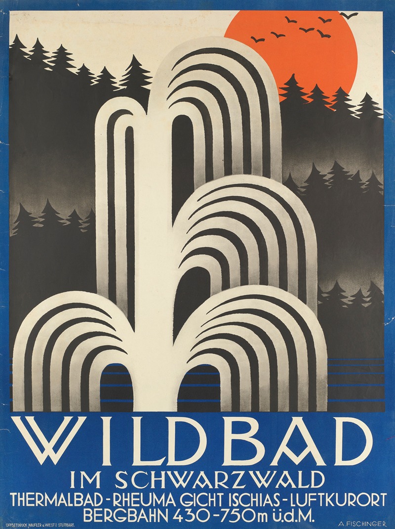 Wildbad im Schwarzwald by A. Fischinger — digital art print download