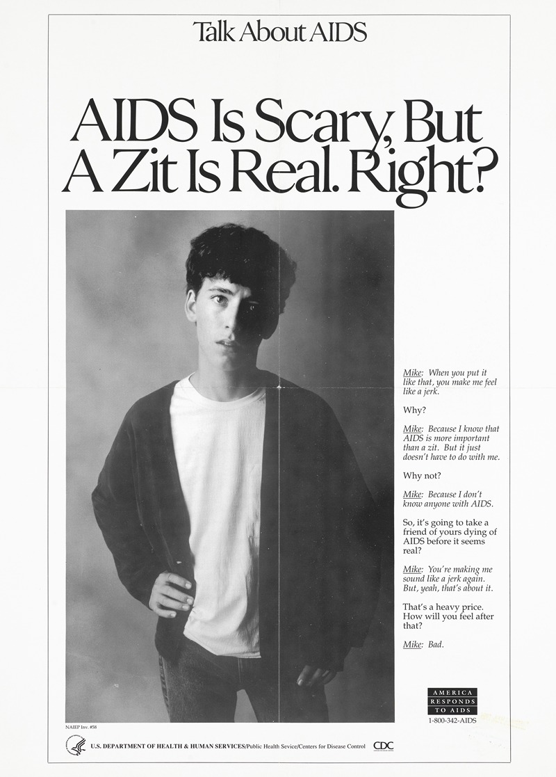 AIDs is scary, but a Zit is real. Right — Centers for Disease Control and Prevention