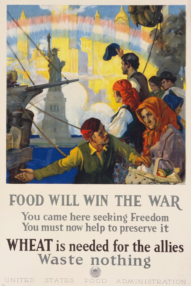 Food will win the war by Charles Edwards Chamber, 1918 — digital art print download