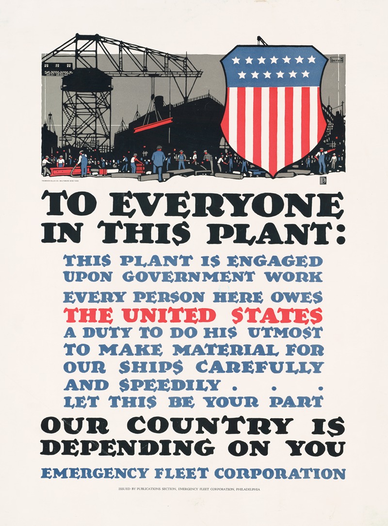 To everyone in this plant by L.N. Britton, 1917 — digital art print download