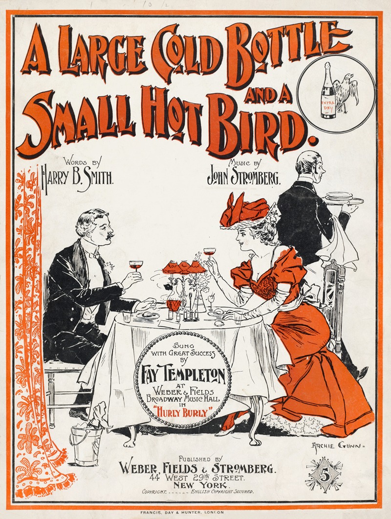 A large gold bottle and a small hot bird — Anonymous