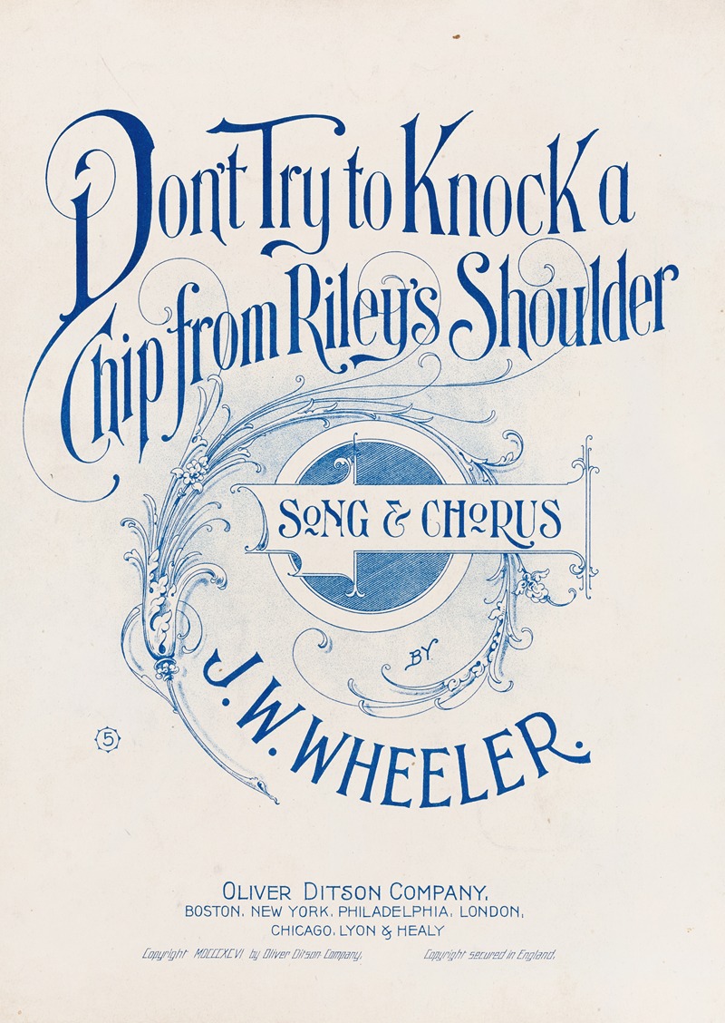 Don't try to knock a chip from Riley's shoulder by Аноним, 1896 — digital art print download