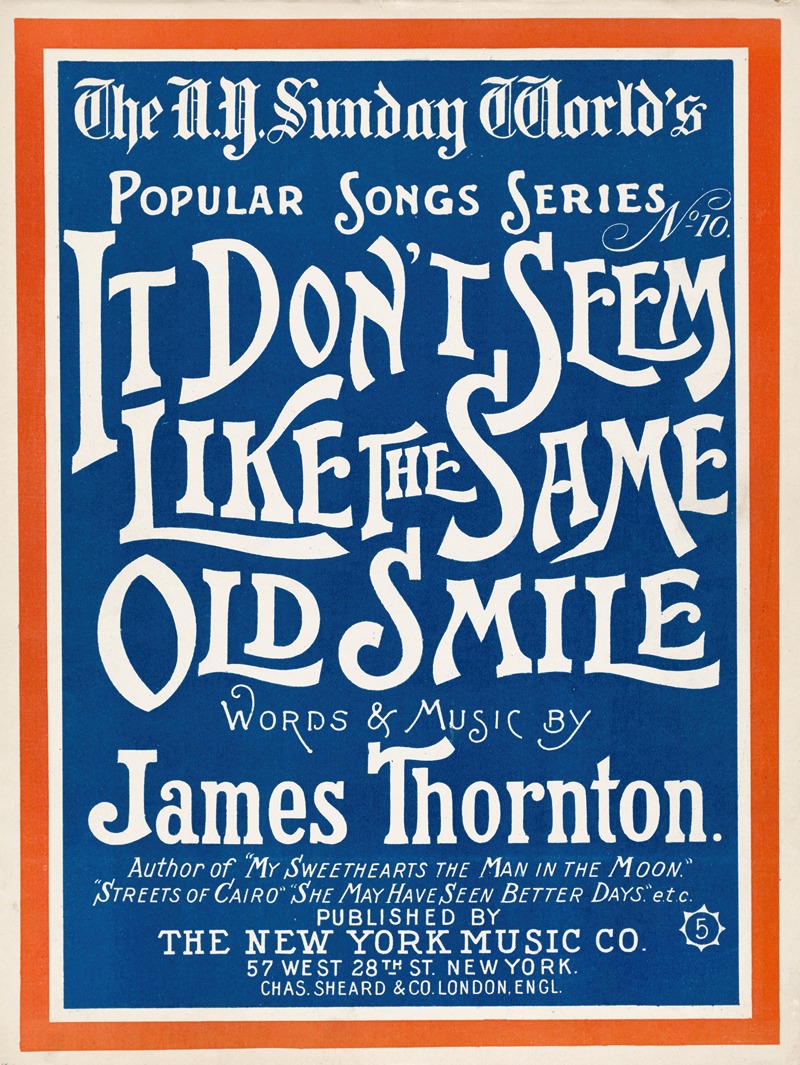It don't seem like the same old smile by Anonymous, 1896 — digital art print download