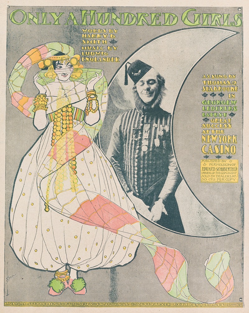 Only a hundred girls by Аноним, 1899 — digital art print download