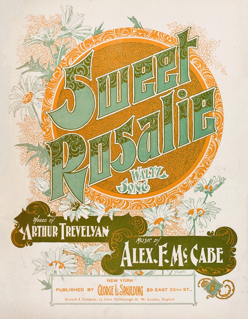 Sweet Rosalie by Аноним, 1899 — digital art print download