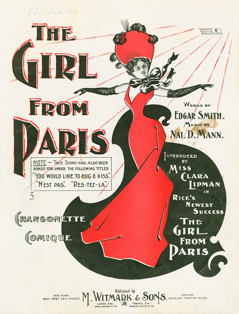 The girl from Paris by Аноним, 1897 — digital art print download
