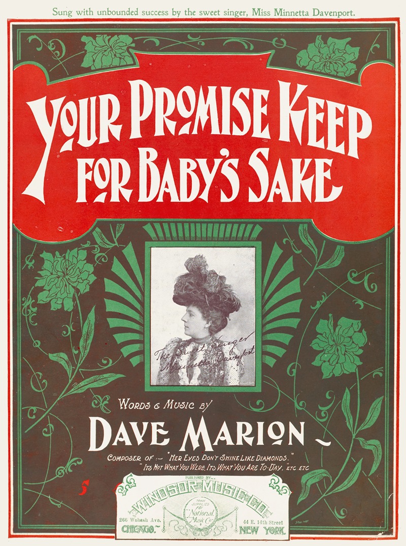 Your promise keep for baby's sake by Аноним, 1899 — digital art print download