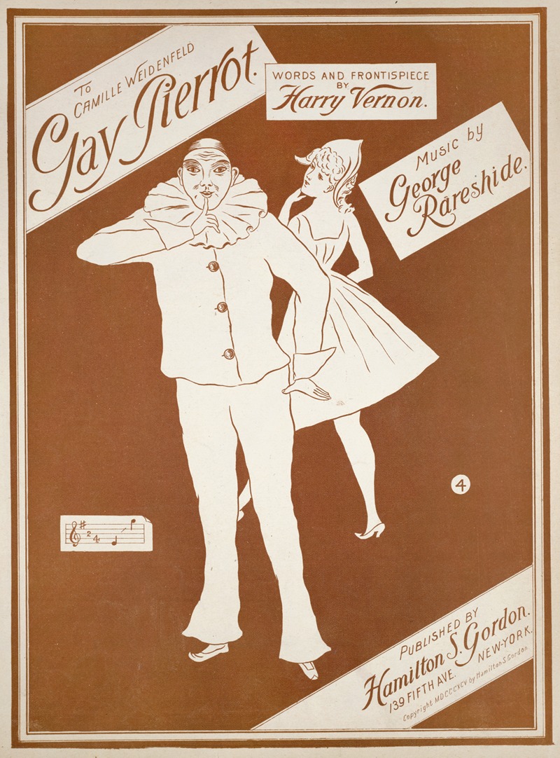 Gay Pierrot by Harry Vernon, 1895 — digital art print download