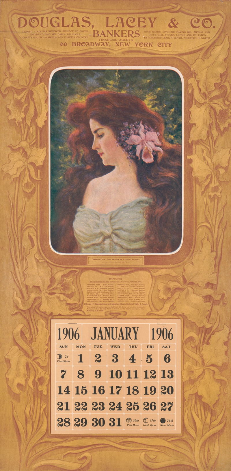 1906 calendar from Douglas, Lacey & Co — J. Elmer Salisburg