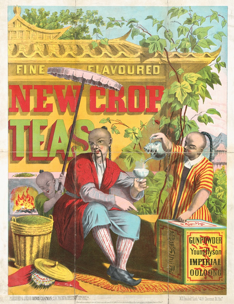 Fine flavored new crop teas by Morris H. Traubel, 1858 — digital art print download