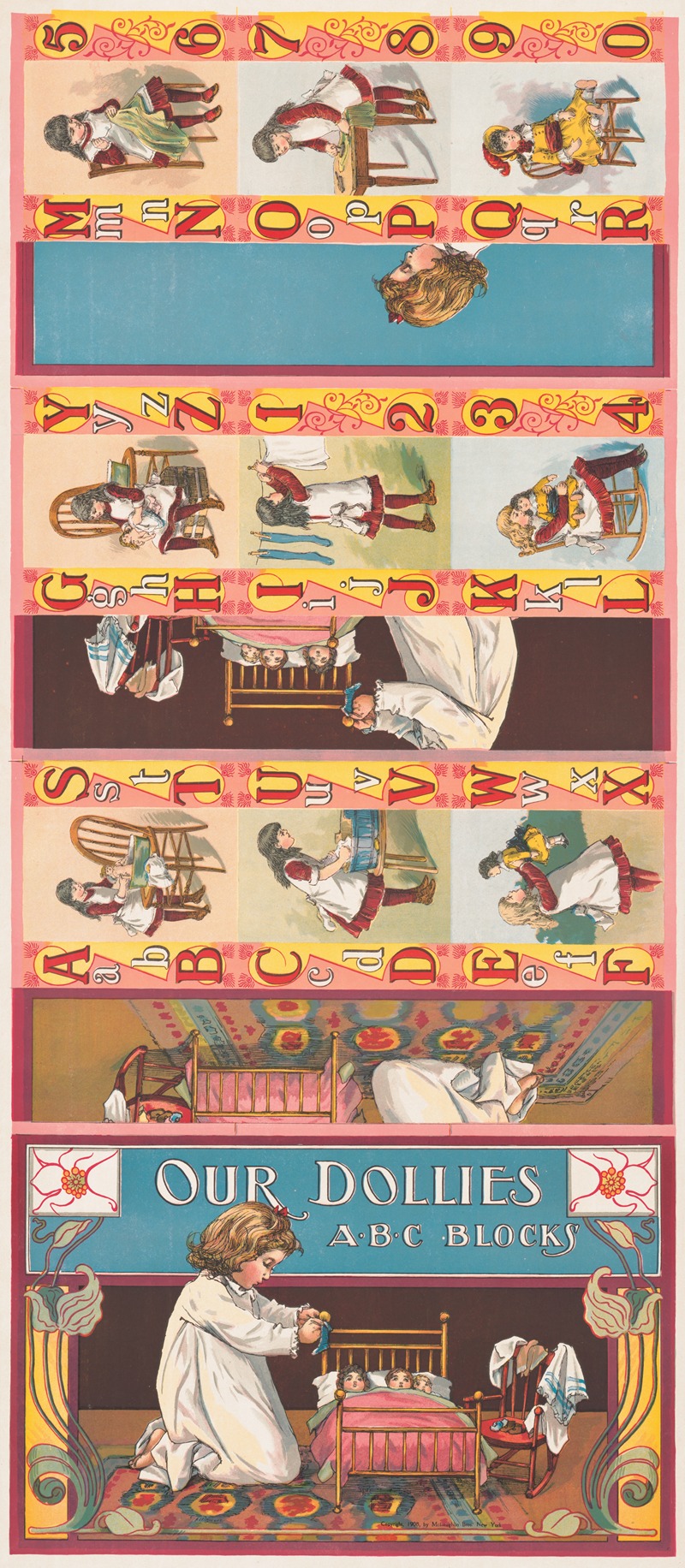 Our dollies, A B C blocks by Братья Маклафлин, 1908 — digital art print download