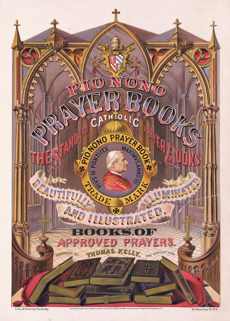 Pio Nono prayer books by Томас Келли, 1874 — digital art print download