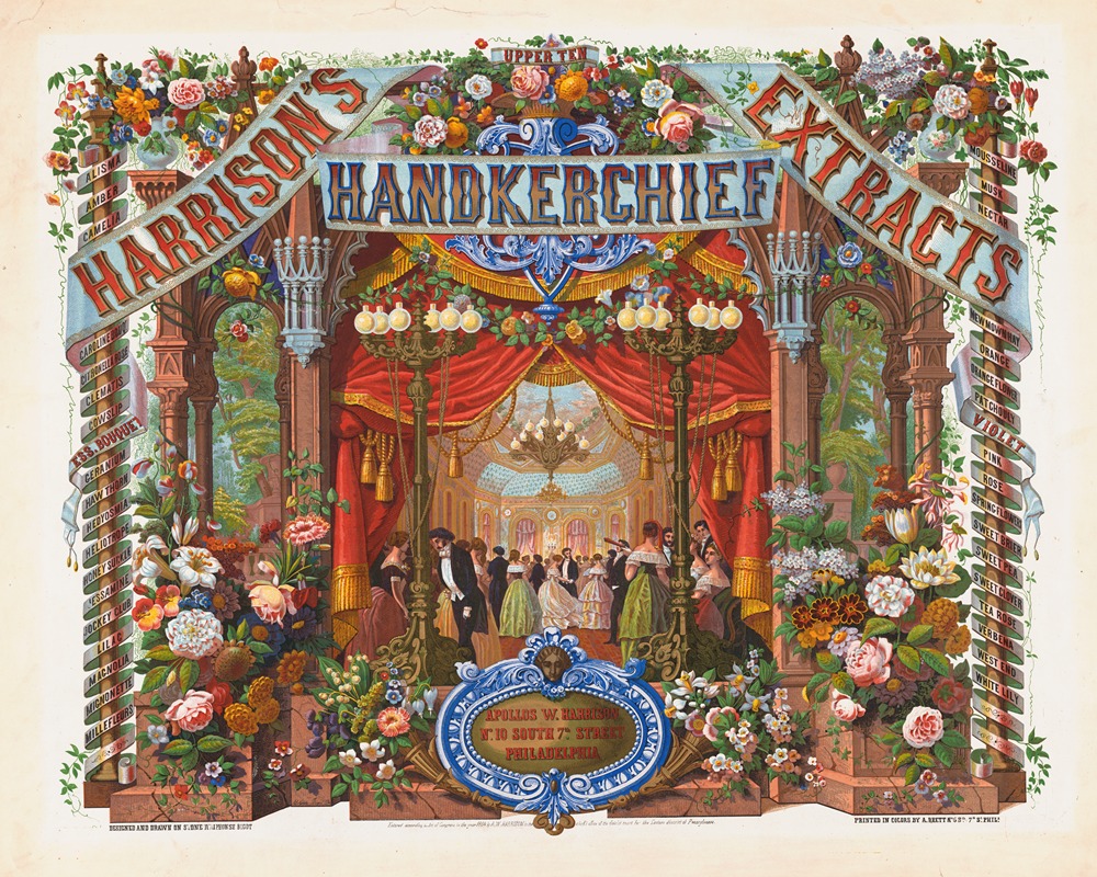 Harrison's handkerchief extracts by Alphonse Bigot, 1854 — digital art print download