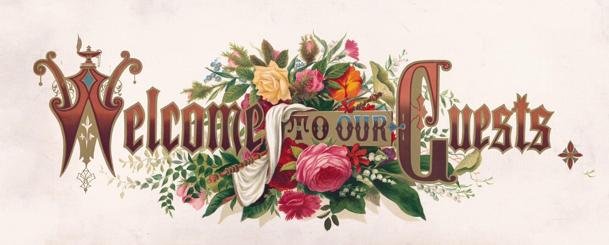 Welcome to our guests by Аноним, 1874 — digital art print download
