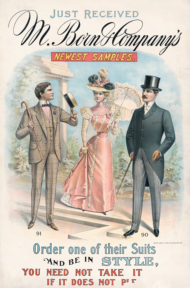 M. Born & Company's newest samples by E. Loeb Litho, 1898 — digital art print download