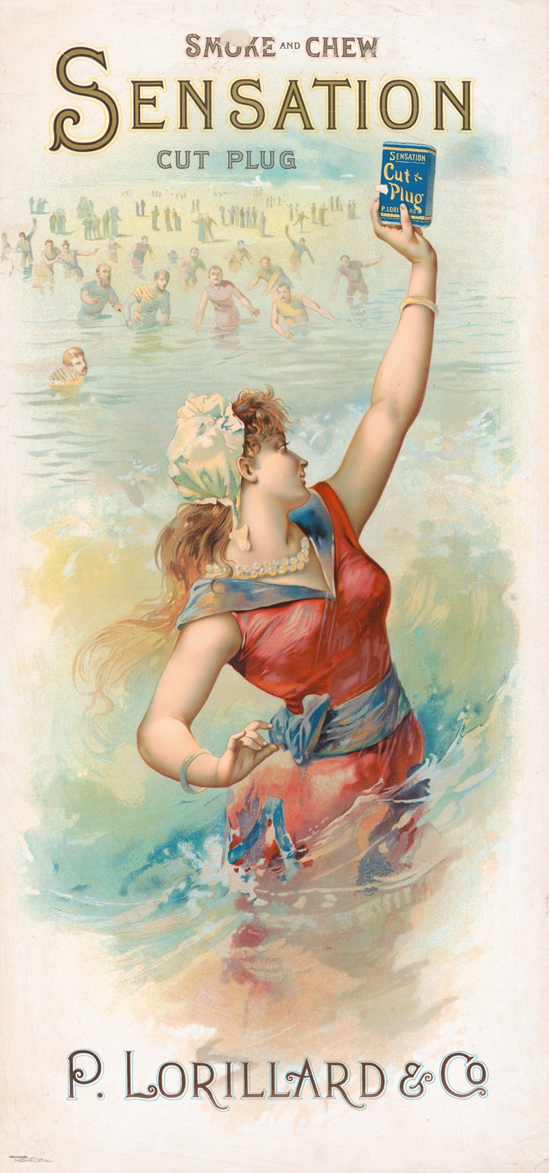 Smoke and chew Sensation cut plug by Geo. S. Harris & Sons, 1915 — digital art print download