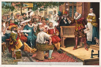 Smoke Blackwell's Durham, an incident in the history of New Amsterdam (old New York) by Giles Litho., 1886 — digital art…