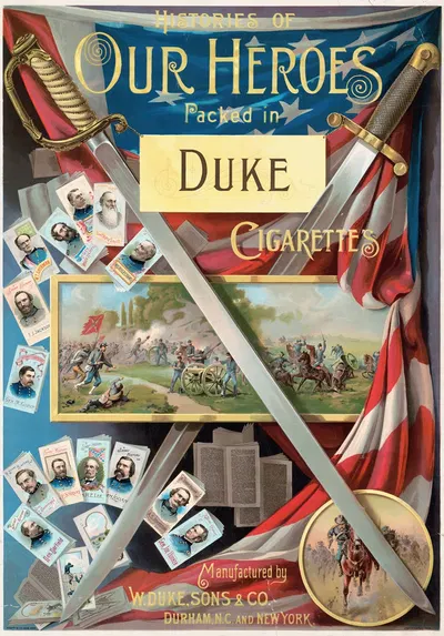 Histories of our heroes packed in Duke cigarettes by Кнапп и Ко, 1888 — digital art print download