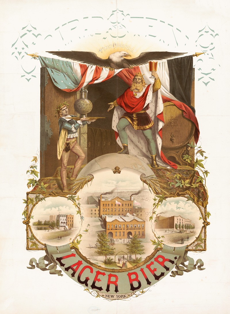 Conrad Stein's lager bier by Moritz Ulffers, 1877 — digital art print download