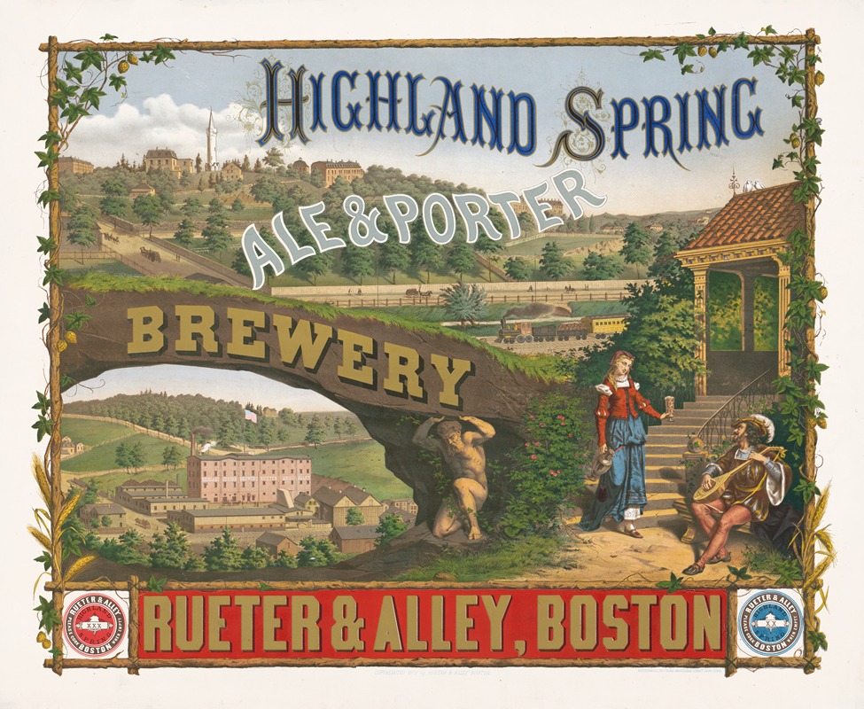 Highland Spring, ale & porter brewery by Братья Виттеман, 1876 — digital art print download