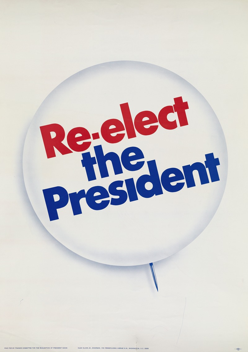 Re-elect the President by Аноним, 1972 — digital art print download