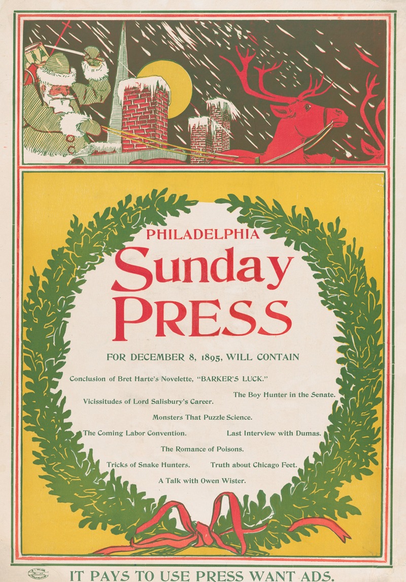 Philadelphia Sunday Press; December 8th — Anonymous