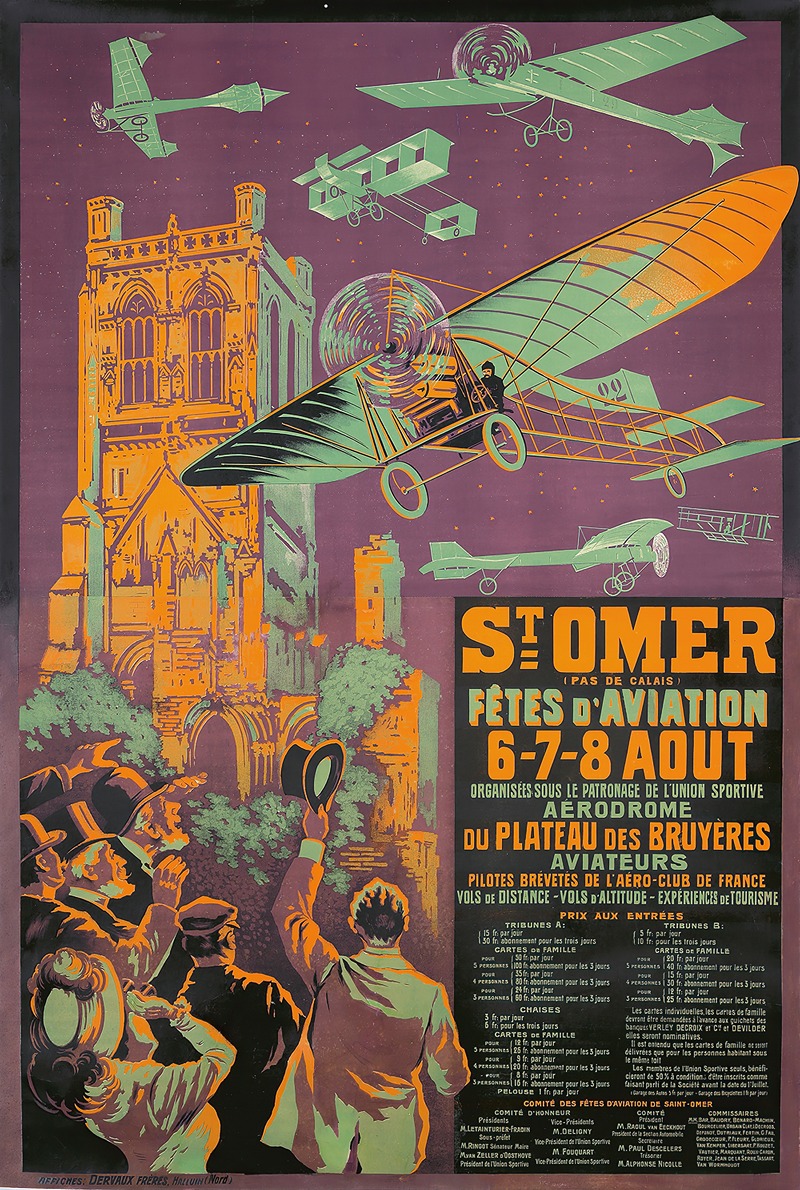 Saint-Omer, Fêtes d’Aviation by Аноним, 1910 — digital art print download