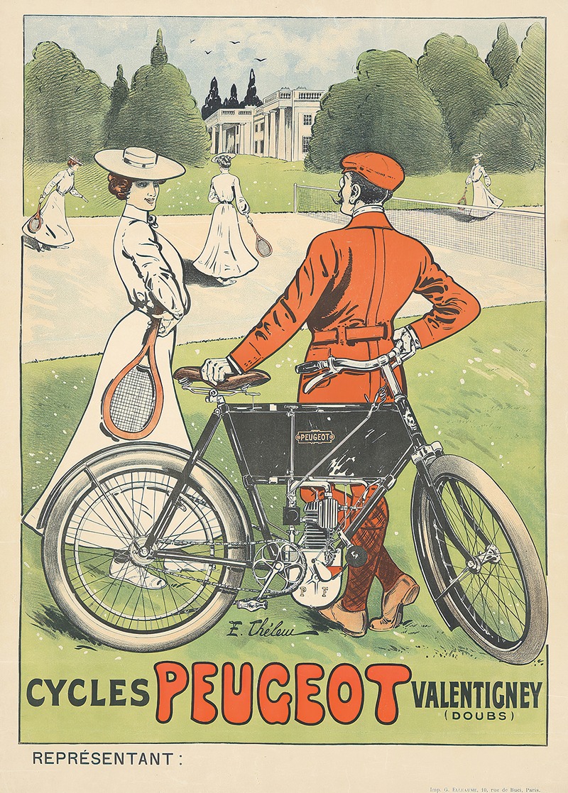 Cycles Peugeot by Эрнест Телем — digital art print download
