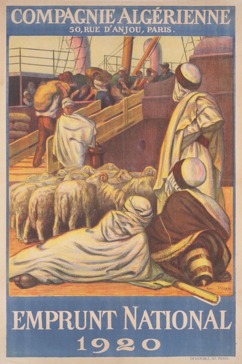 Emprunt National 1920 – Compagnie Algérienne — Henri Villain