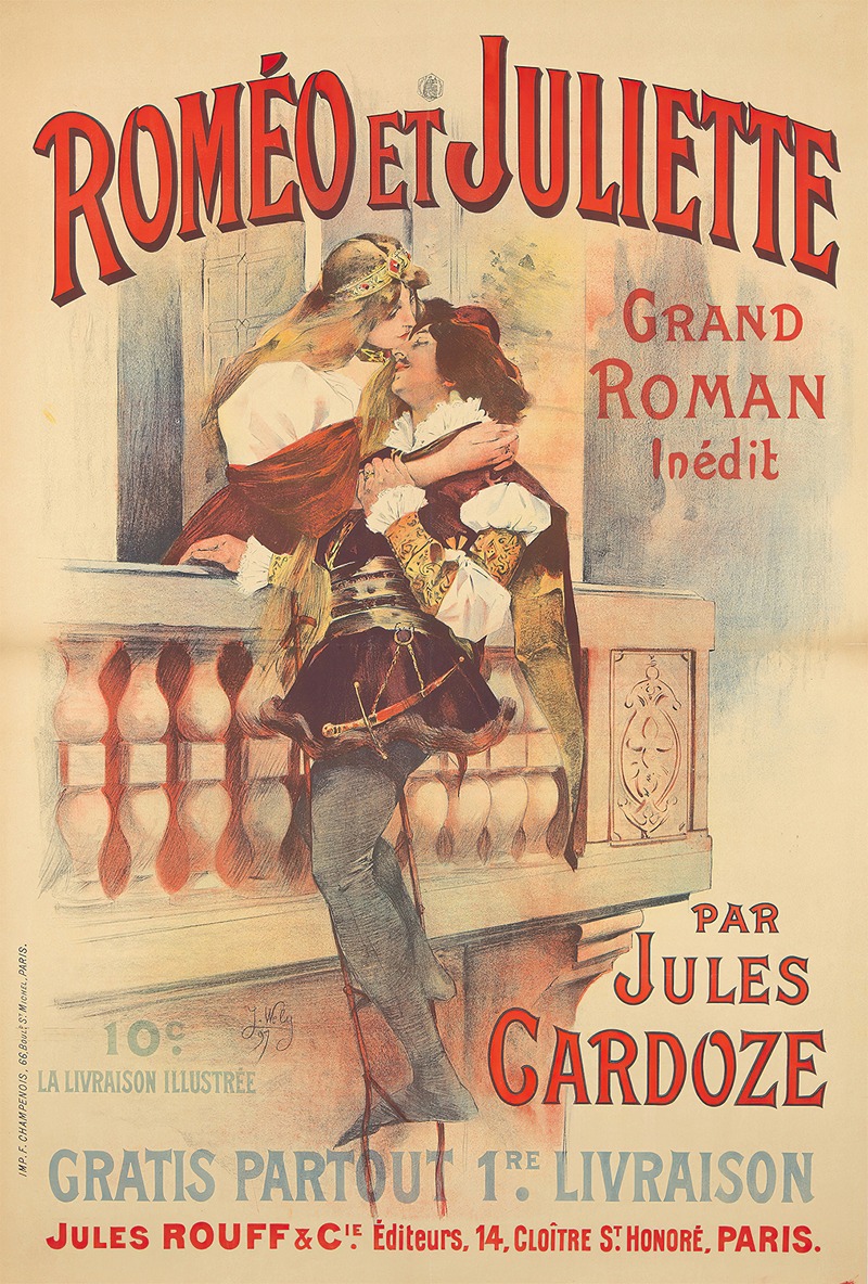 Roméo et Juliette by Жак Вели, 1897 — digital art print download