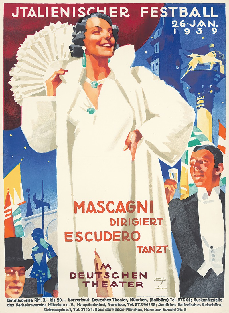 Italienischer Festball by Ludwig Hohlwein, 1939 — digital art print download