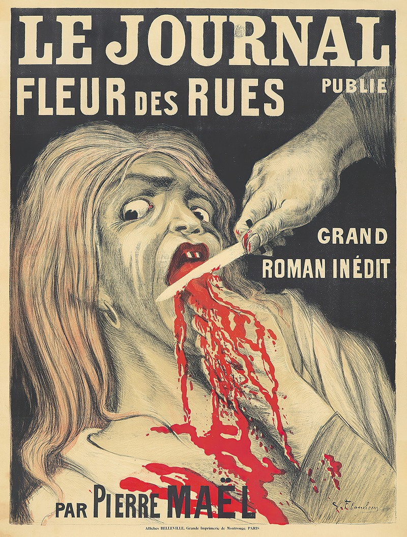 Le Journal , Fleur des Rues by S. Flanchoin, 1904 — digital art print download
