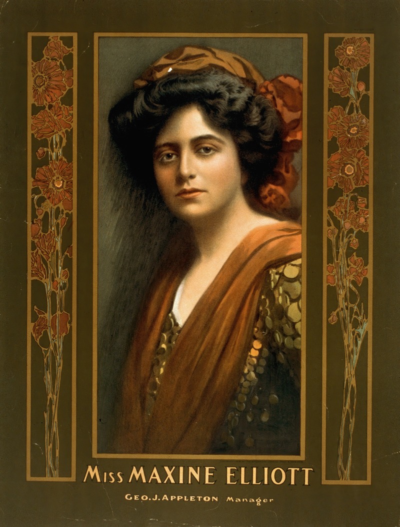 Miss Maxine Elliott by Стробридж и Ко. Лит., 1905 — digital art print download