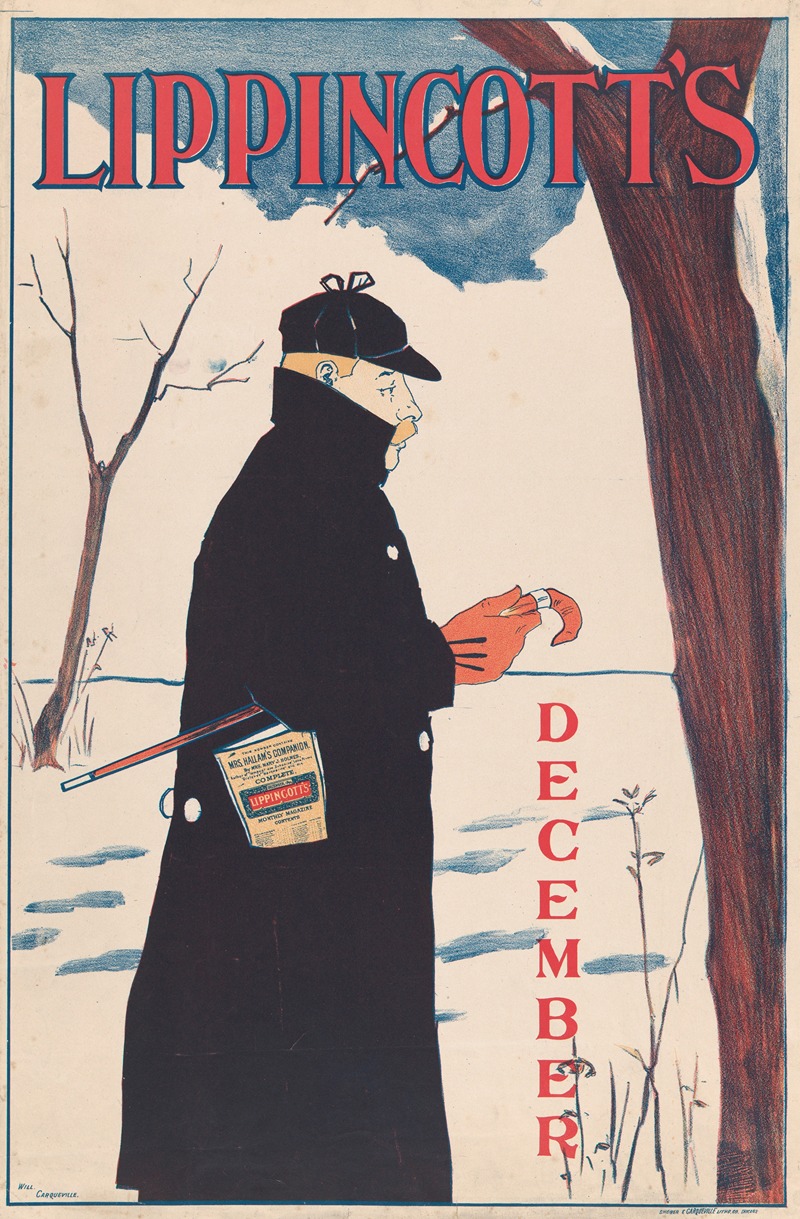 Lippincott's December by William Carqueville, 1894 — digital art print download
