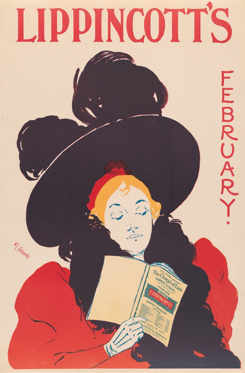 Lippincott's February by William Carqueville, 1895 — digital art print download