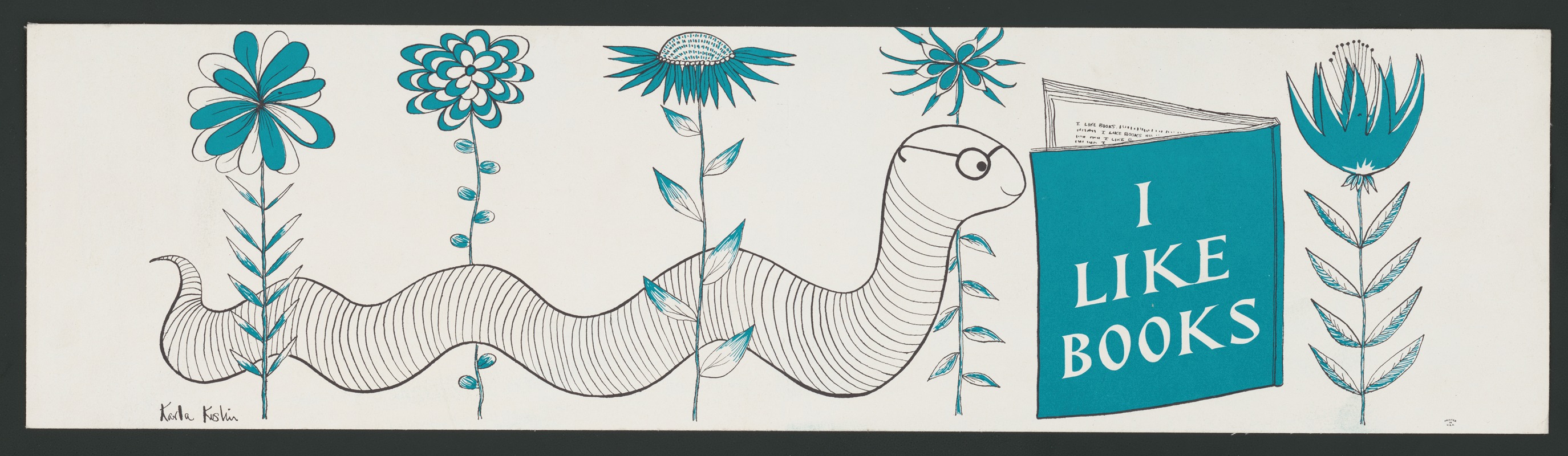 I like books by Karla Kuslin, 1962 — digital art print download