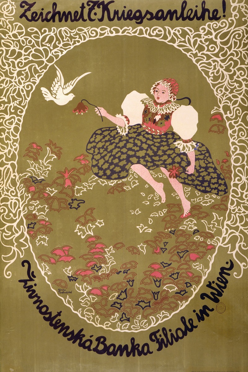 Zeichnet 7. Kriegsanleihe! by Minka Podhajská, 1918 — digital art print download