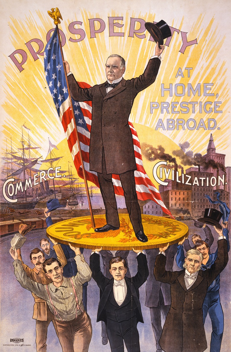 Prosperity at home, prestige abroad by Northwestern Litho. Co., 1897 — digital art print download