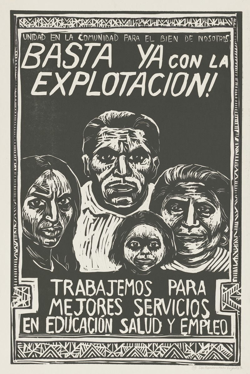 Basta ya con la explotacion! by Rachael Romero, 1976 — digital art print download