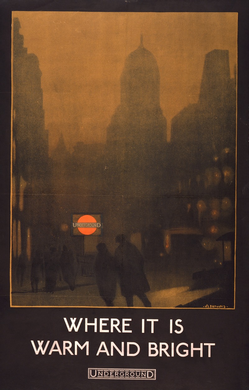 Where it is warm and bright Underground by Verney Danvers, 1924 — digital art print download