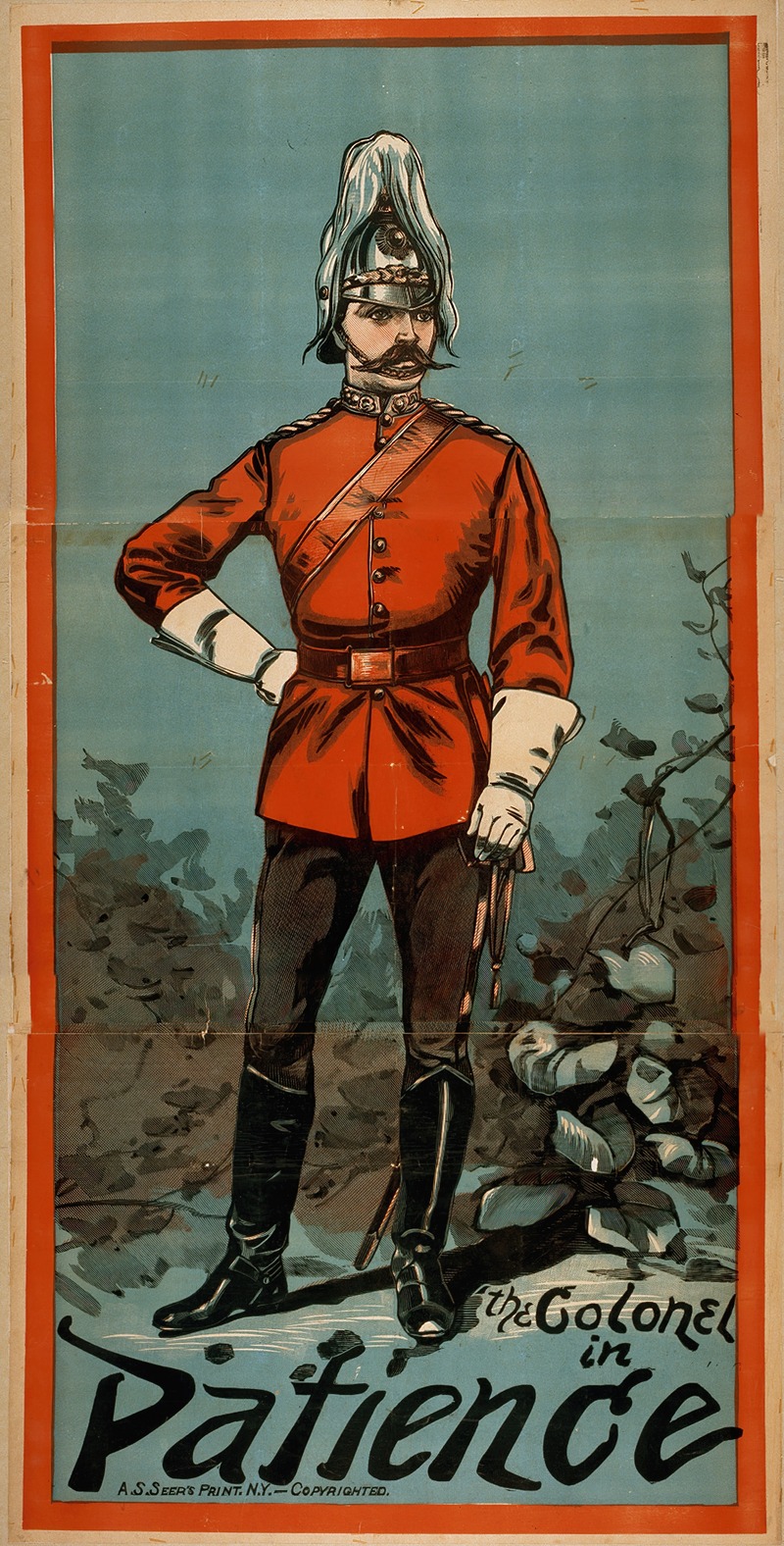 The colonel in Patience by A.S. Seer's Litho., 1881 — digital art print download