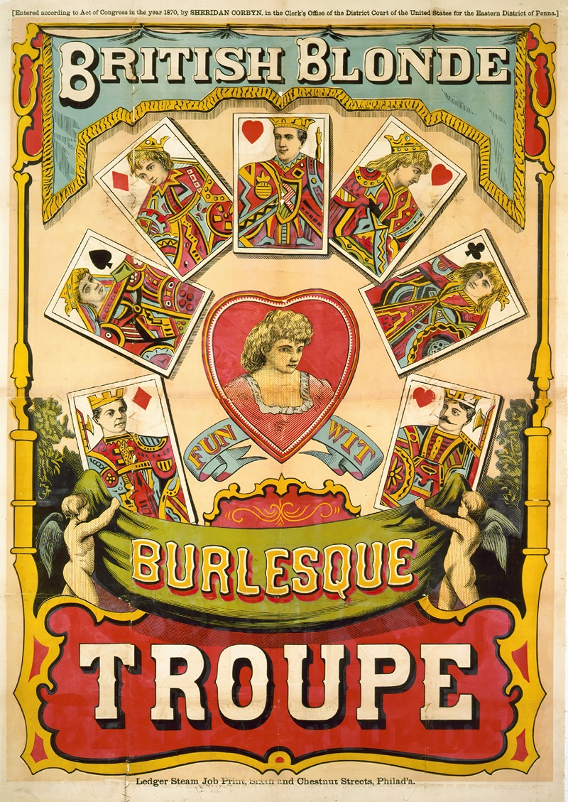 British Blonde Burlesque Troupe by Аноним, 1870 — digital art print download