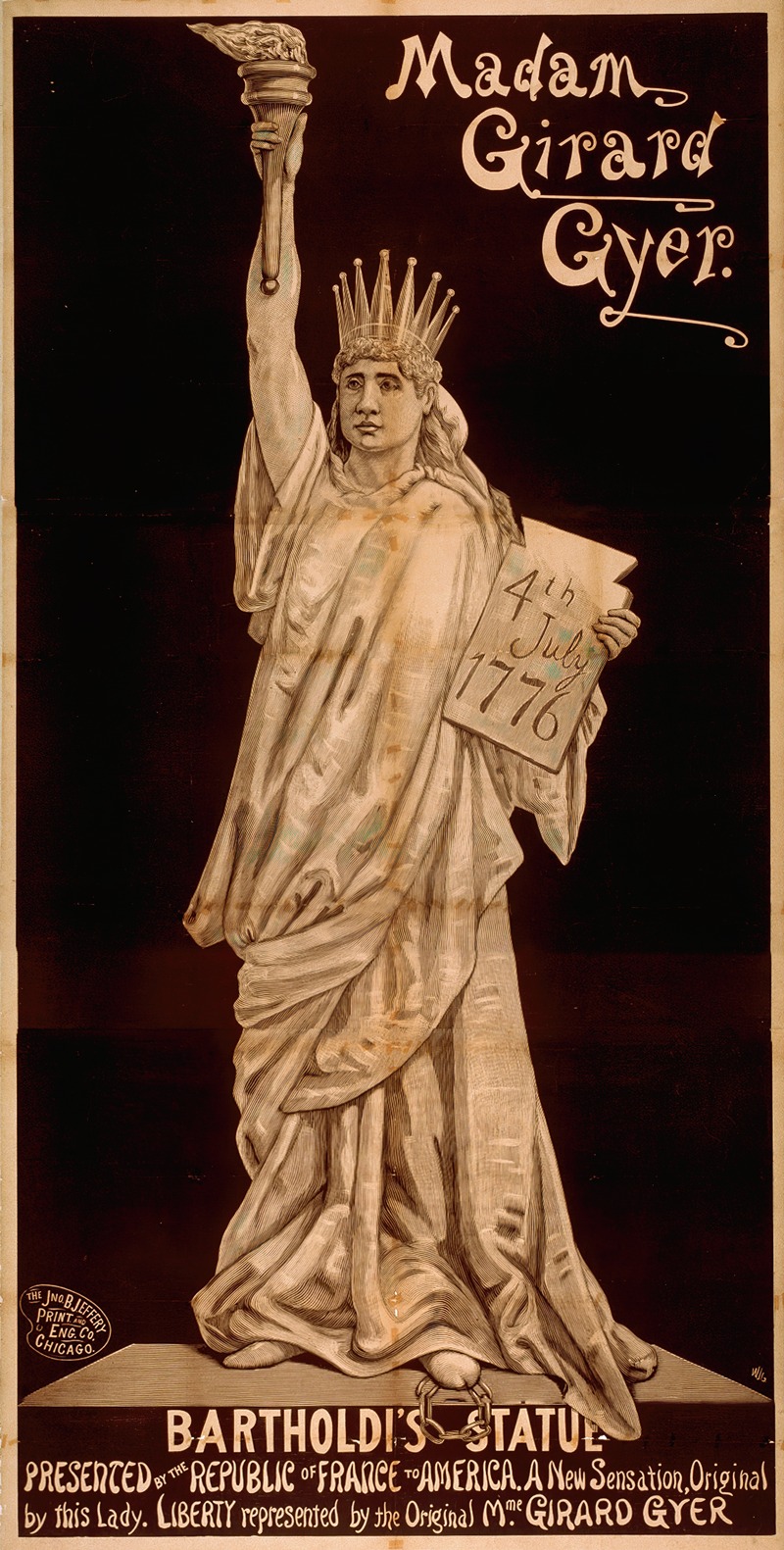 Madam Girard Gyer by Аноним, 1885 — digital art print download
